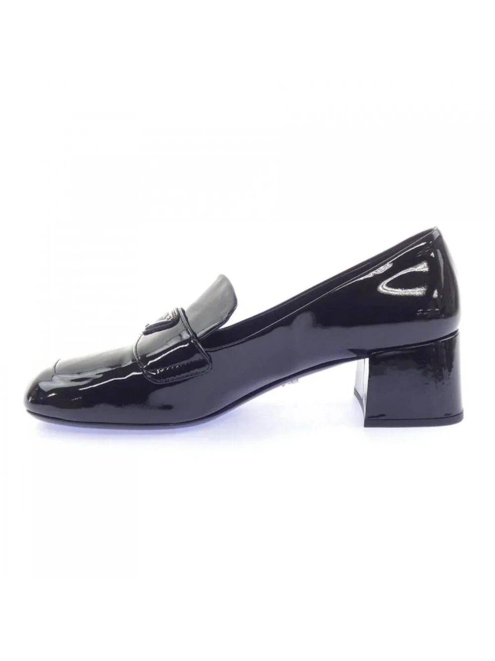 Prada Triangle Logo Chunky Heels Loafers Shoes